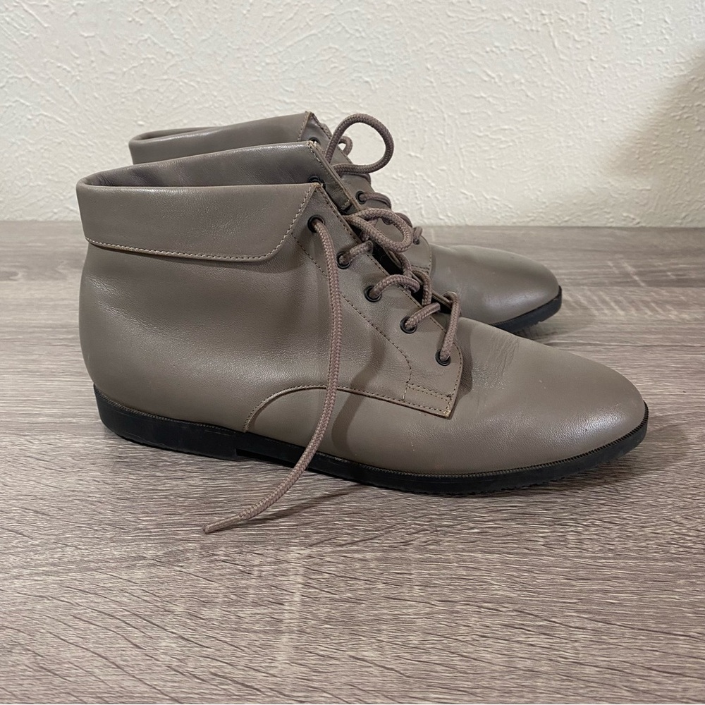 Vintage Size 7M Grey Danexx D-Cascade leather ankle boots!